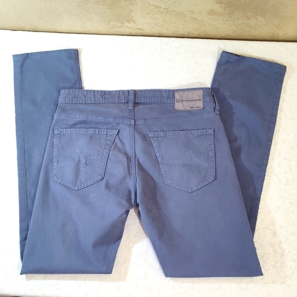 Ag Adriano Goldschmied Other - AG Adriano Goldschmied Blue Men's Sueded Slim Straight Pants Size 31